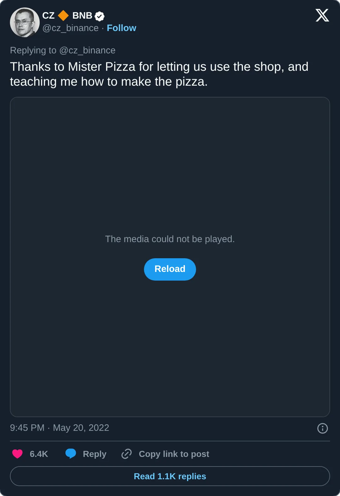 CZ on X: Thanks to Mister Pizza