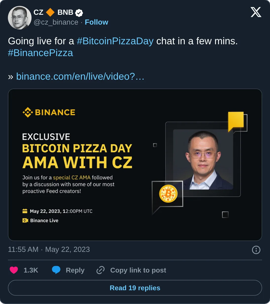 CZ on X: Going live